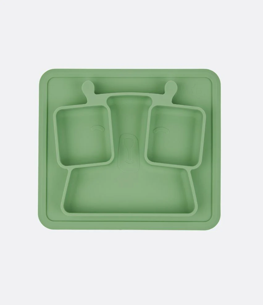 Assiette compartimentée anti-dérapante