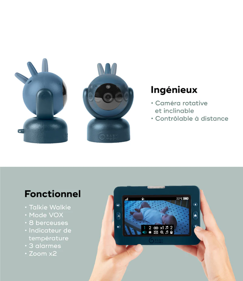 Babyphone Caméra rotatif YOO-Master(+) 5" HD - Image 5