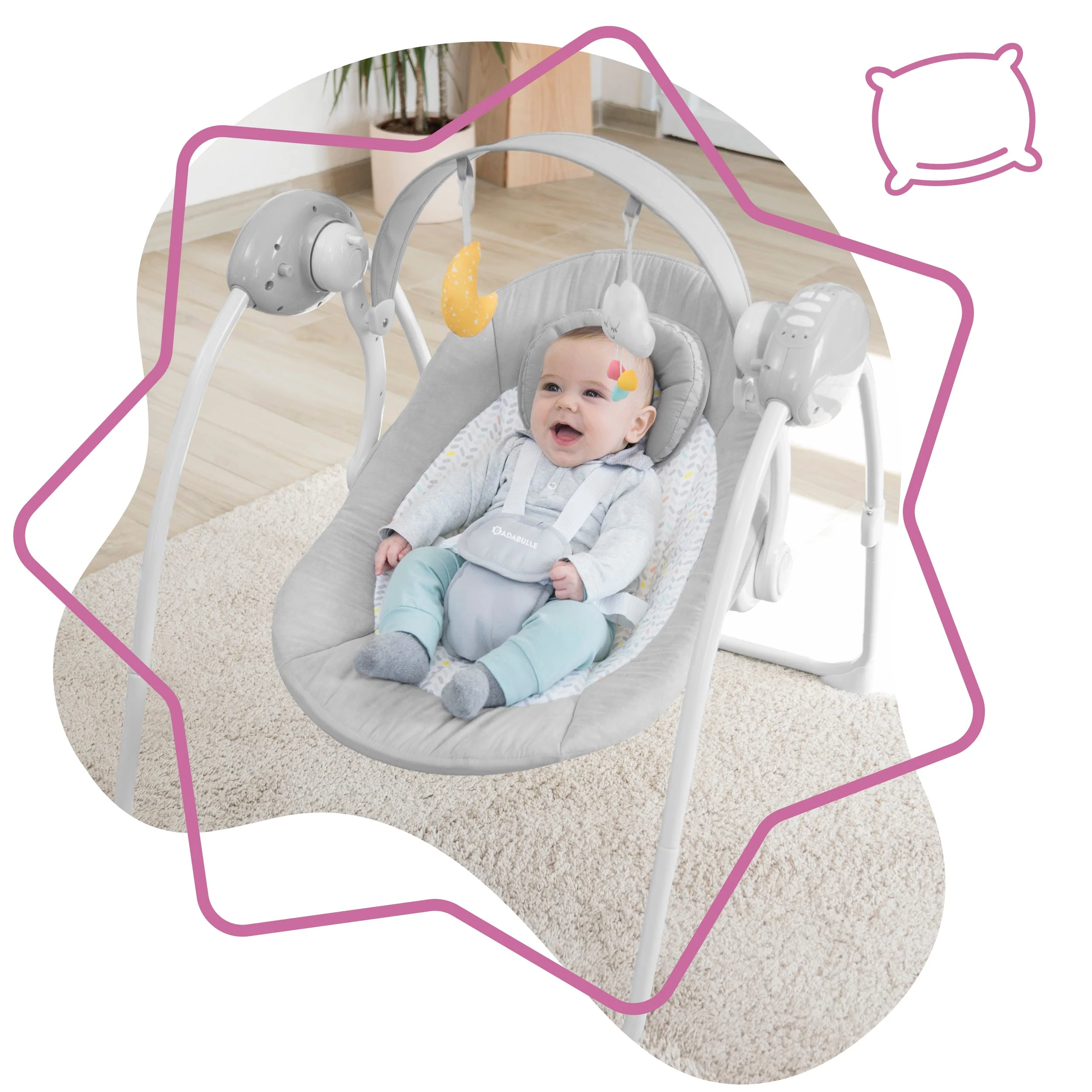 Balancelle bébé multifonctions pliable - Image 8