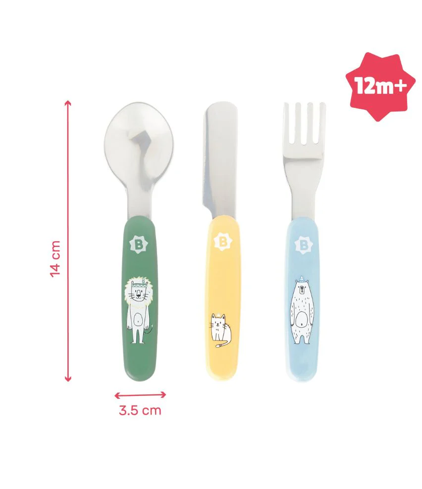 Couverts métal pour bébé - Dès 12 mois - Image 3