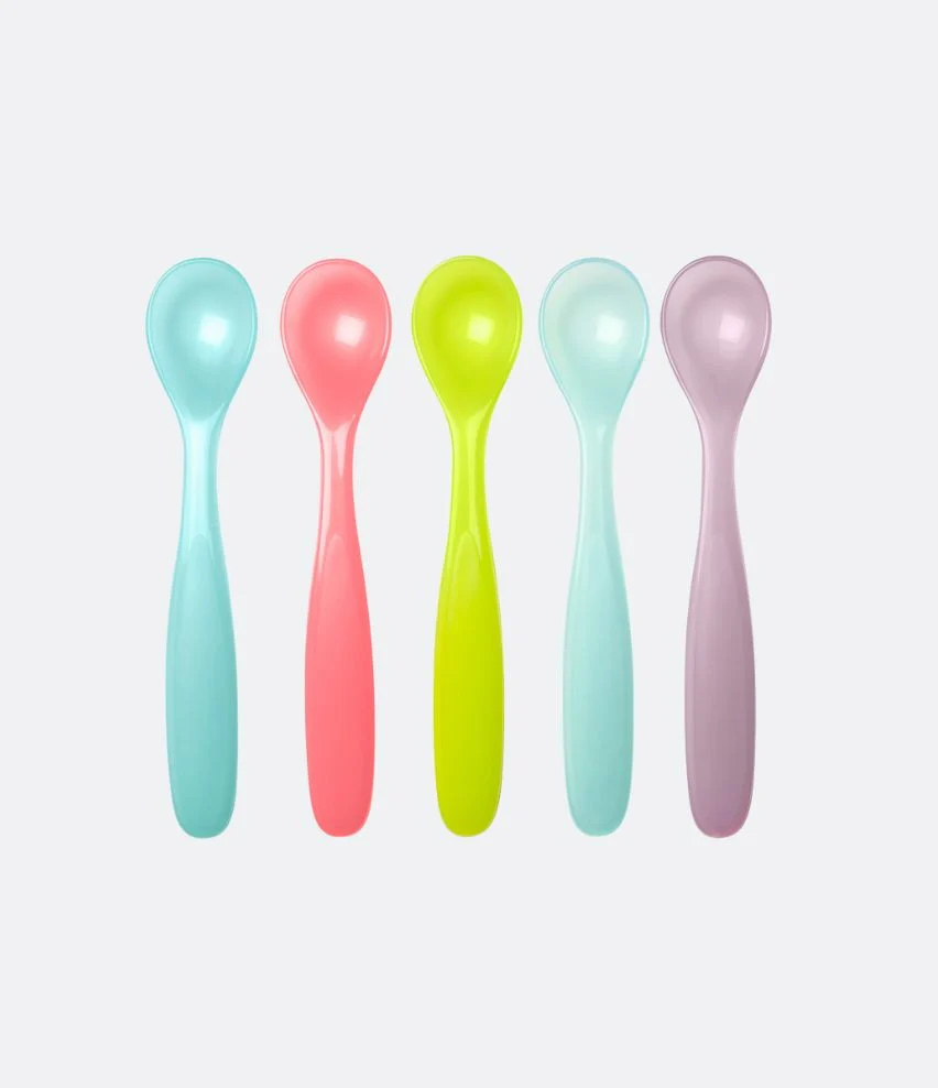 Lot de 5 cuillères souples bébé - Dès 6 mois