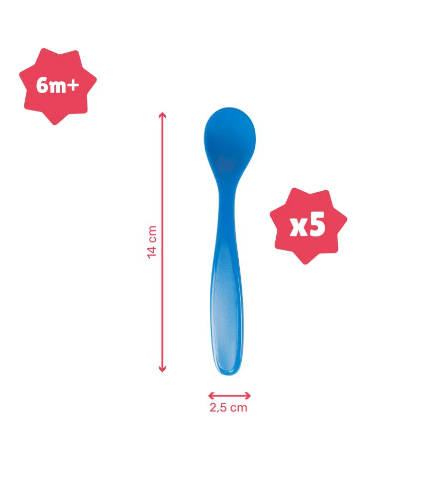 Lot de 5 cuillères souples bébé - Dès 6 mois - Image 3