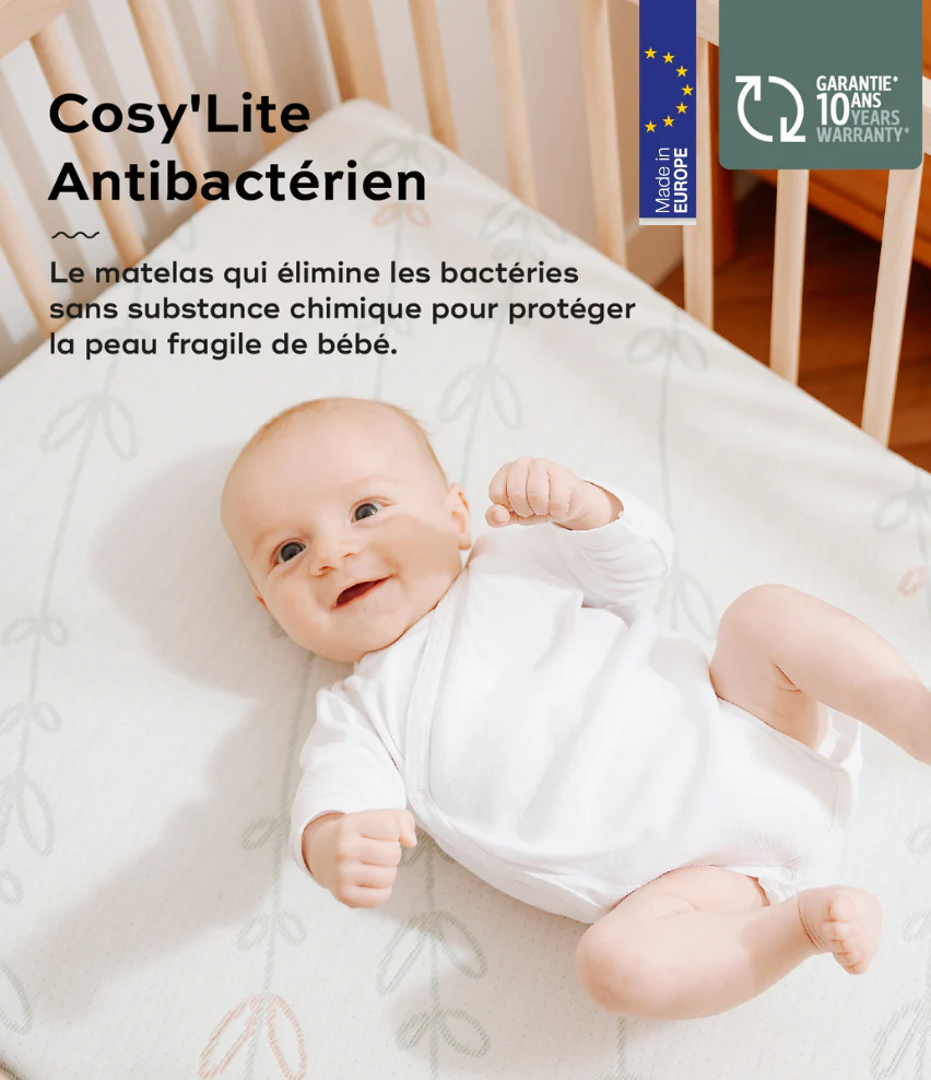 Matelas Bébé Protection Antibactérienne Naturelle - COSY'LITE - Image 4