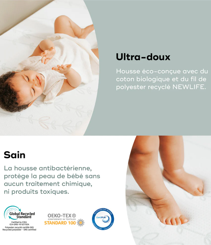 Matelas Bébé Protection Antibactérienne Naturelle - COSY'LITE - Image 5