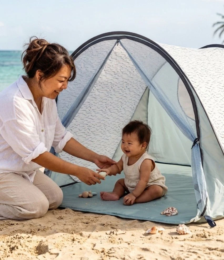 Tente de plage bébé - Système Pop up - Anti-UV 50+ - Image 10