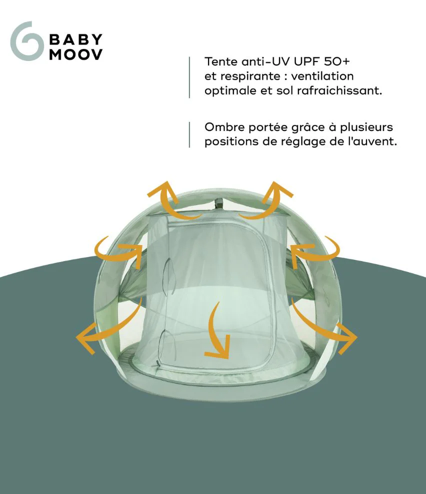 Tente Anti-UV rafraichissante Moov & Protect Green Lagoon - Image 3