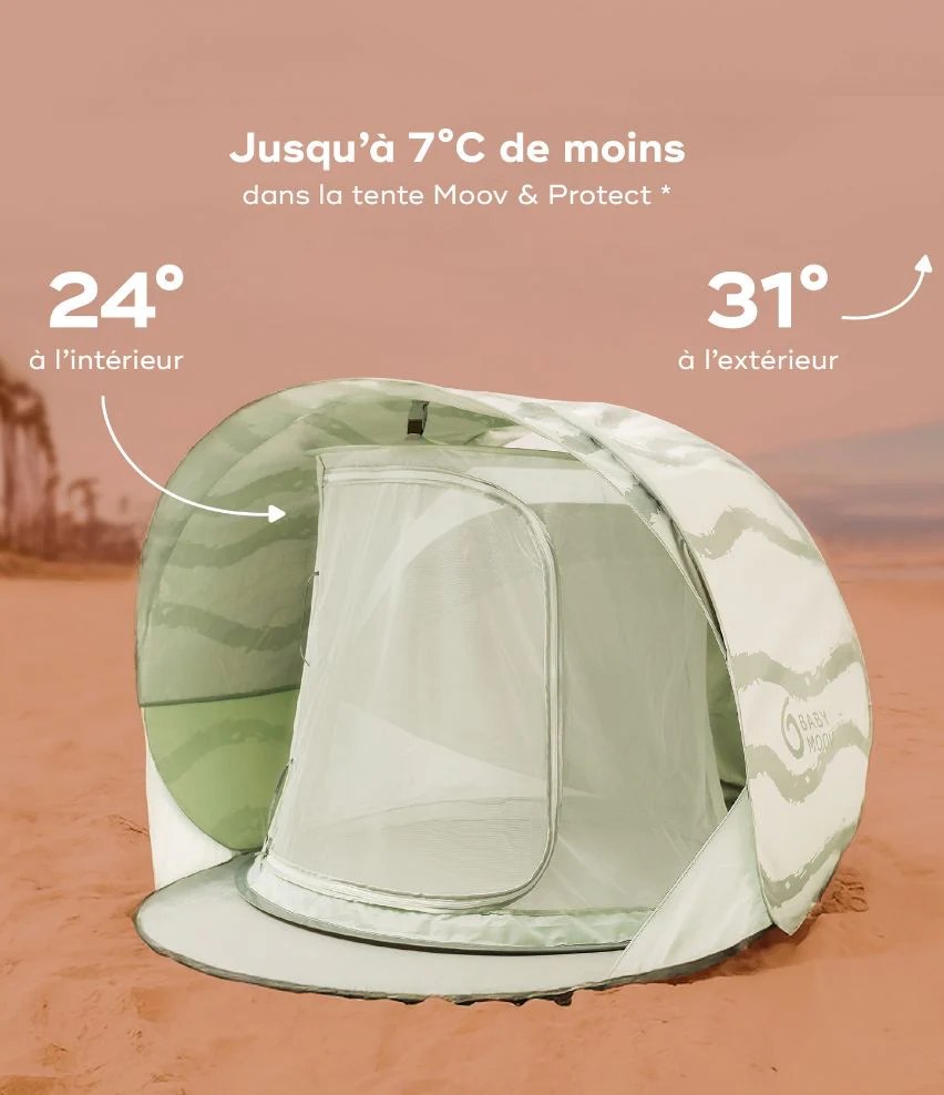 Tente Anti-UV rafraichissante Moov & Protect Green Lagoon - Image 9
