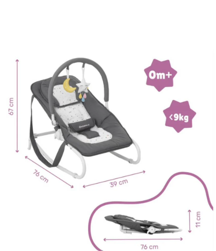 Transat bébé position fixe ou balancelle - Easy - Image 3